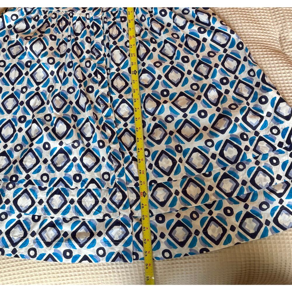 Marella Future Cotton Blue Geometric Belted Shirt Midi Dress - Picture 8 of 15